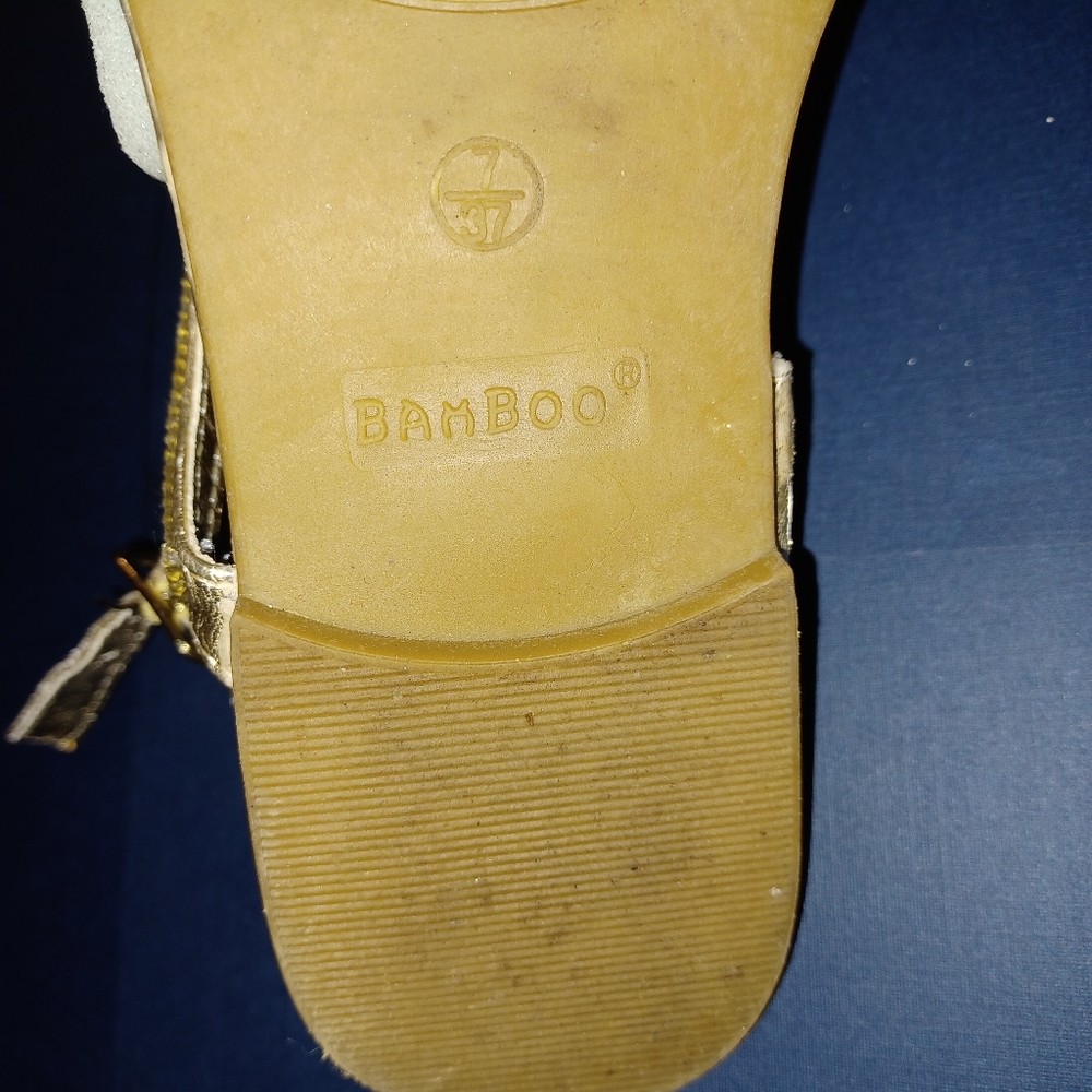 Gold Rhinestone Sandals - Picture 5 of 10